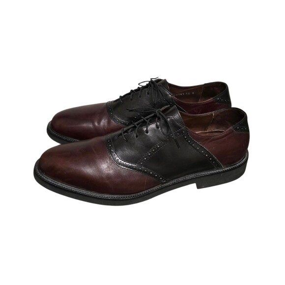ET Wright Vintage Oxford Shoes Mens Size 12B Brown Black Two Tone Vibram Sole main image 4